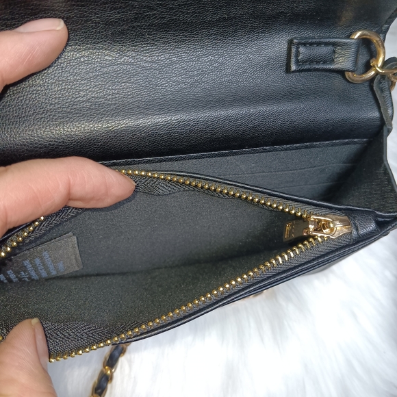 bebe Black Crossbody Bag with Gold Accents - Picture 5 of 7